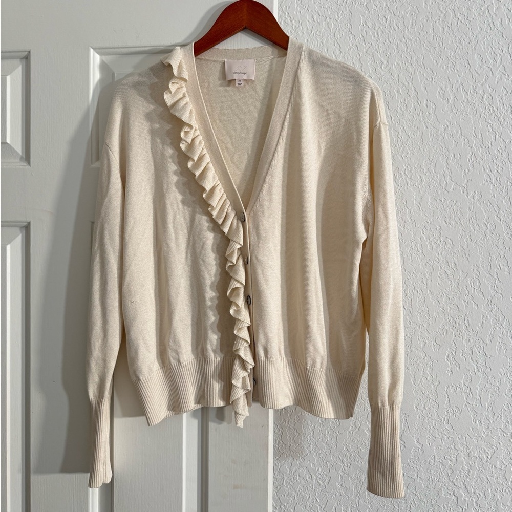 Cinq A Sept 'Tous Les Jours Gaetana' ruffle front cardigan